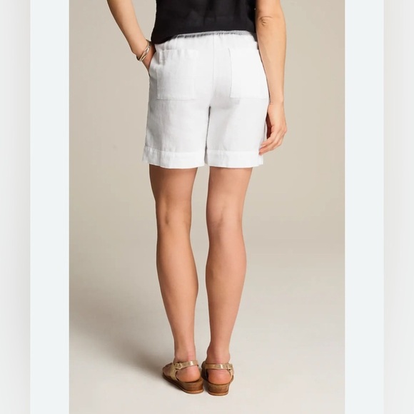 J. Jill Pants - J Jill White Linen Blend Shorts Casual Style Size 10